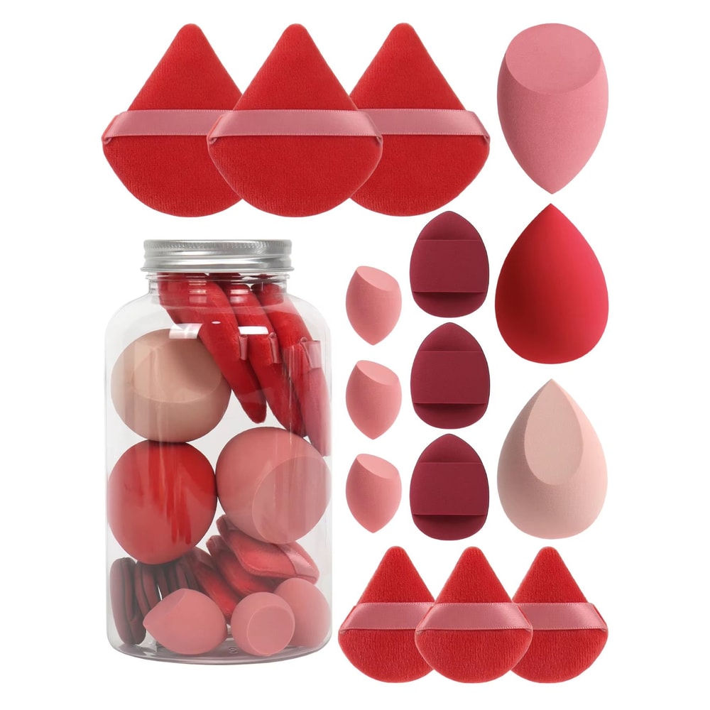 15 Piece Makeup Puff Set With Loose Powder Puffs Mini Makeup Sponges And Air Cushion Puffs In Trave 5