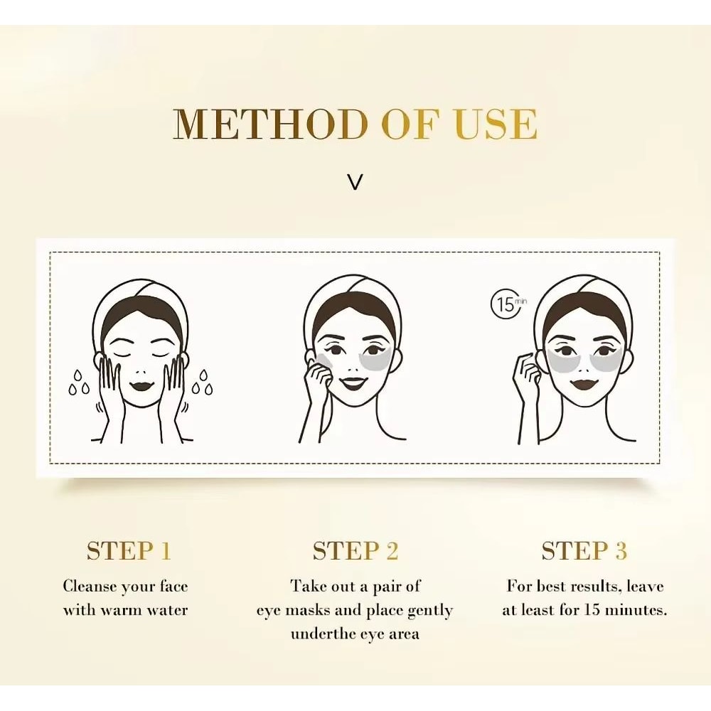 Golden Collagen Eye Mask 60Piece Deep Moisturizing Korean Skin Care Treatment 5