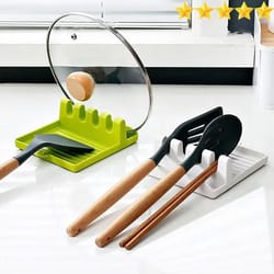 countertop kitchen utensil & lid holder rack organizer