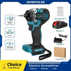 avidpulse 20+1 torque 1/4 brushless cordless voltage power screwdriver for makita 18v battery