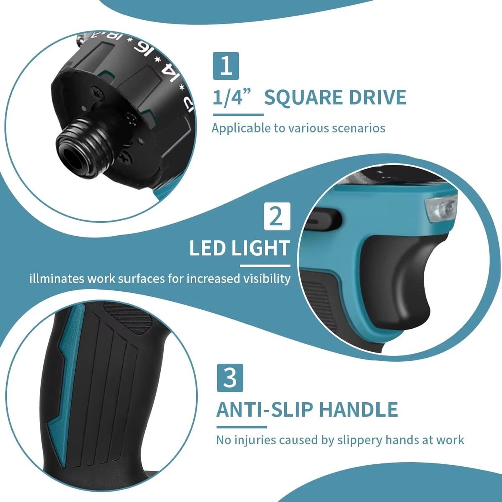 AvidPulse 201 Torque 14 Brushless Cordless Voltage Power Screwdriver For Makita 18V Battery 1