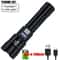 USB Rechargeable 2000LM Tactical LED Flashlight With Zoom And Display 8