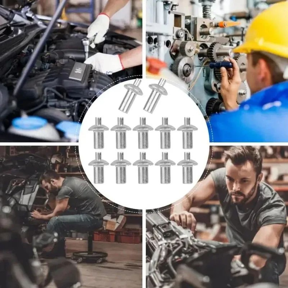 100Piece Hammer Drive Expansion Rivets Aluminum Fastener Set For DIY And Construction 5