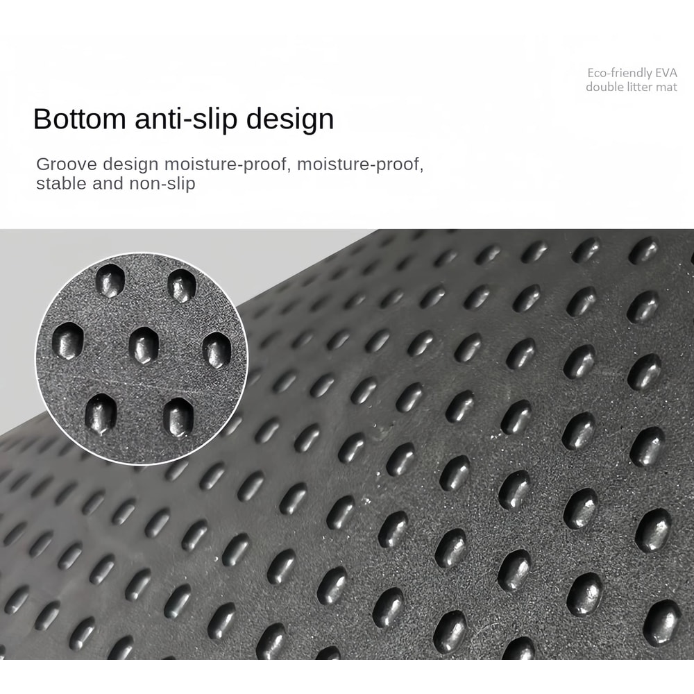 Large DoubleLayer Waterproof EVA Cat Litter Mat For Home Cleanliness 3