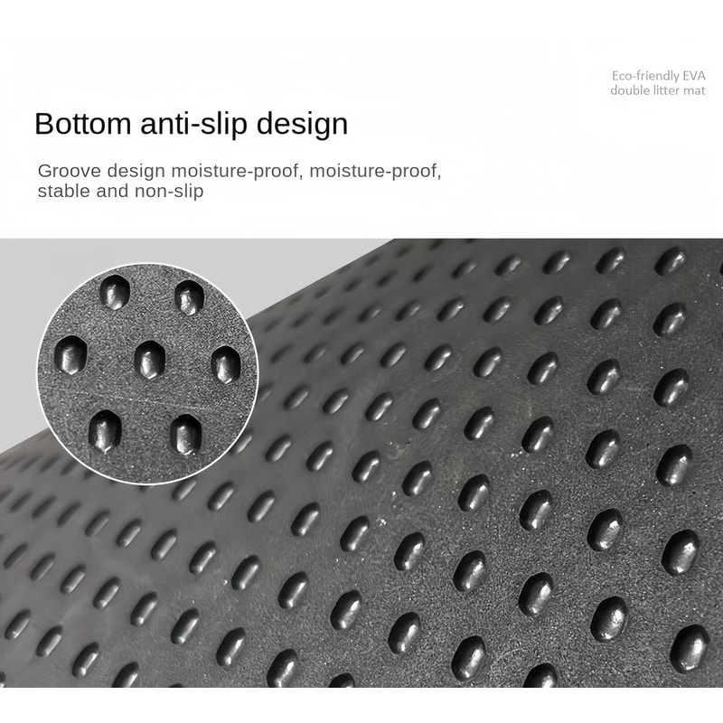 Large DoubleLayer Waterproof EVA Cat Litter Mat For Home Cleanliness 3