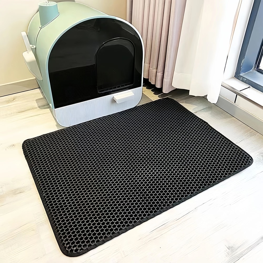 Large DoubleLayer Waterproof EVA Cat Litter Mat For Home Cleanliness 8