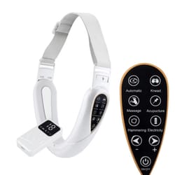 ems microcurrent face lifting device with red light skin rejuvenation and v-line massager