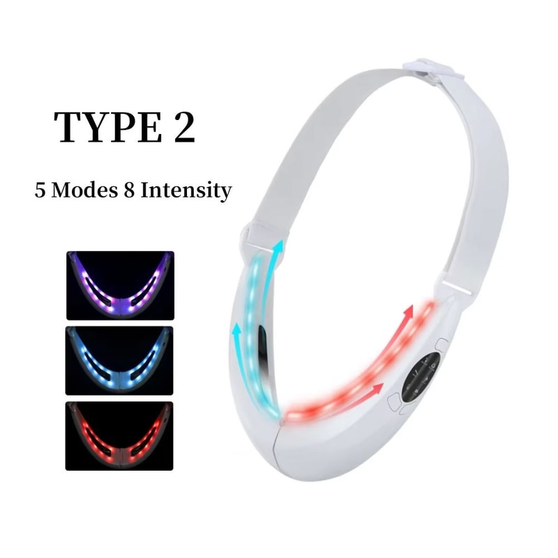 EMS Microcurrent Face Lifting Device With Red Light Skin Rejuvenation And VLine Massager 7