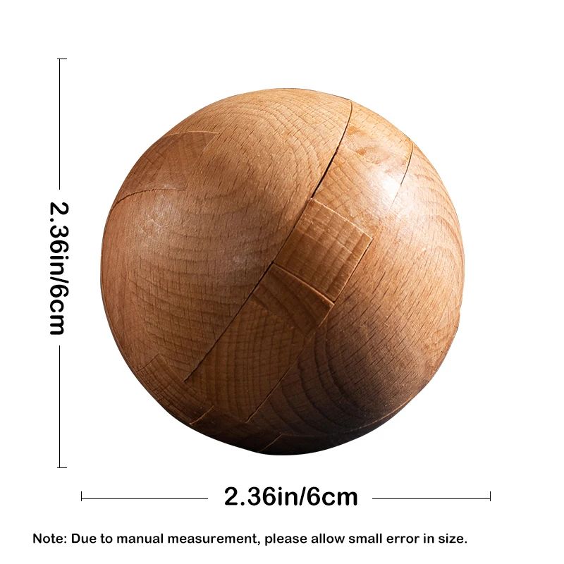 Wooden Kongming Lock 3D Sphere Puzzle Intelligence Toy For Adults And Kids 1