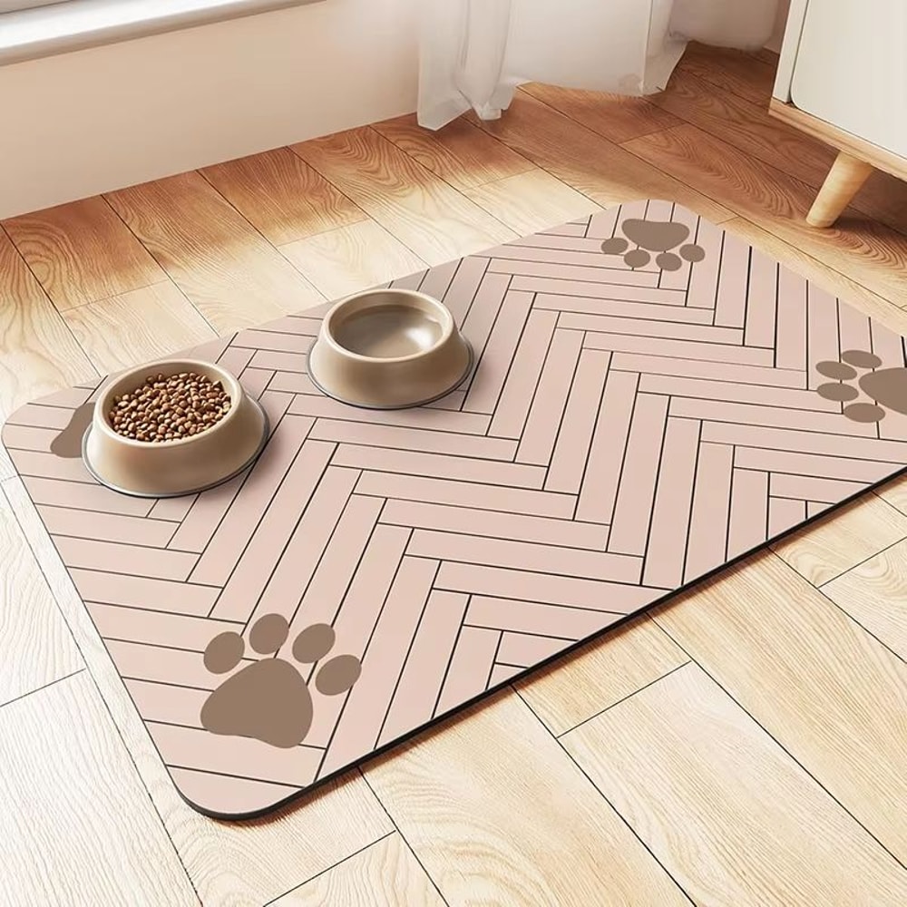 Waterproof QuickDry Pet Feeding Placemat For Dog And Cat Bowls 10