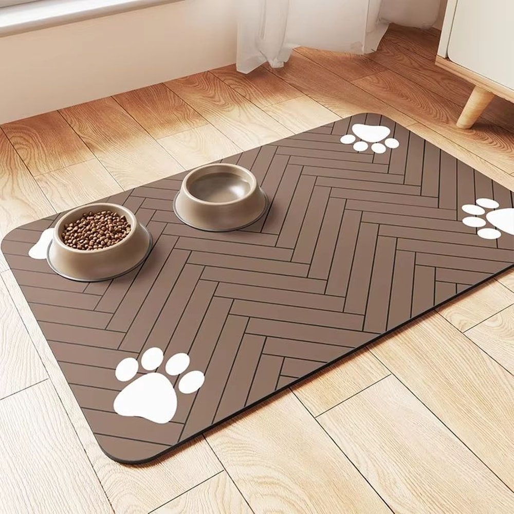 Waterproof QuickDry Pet Feeding Placemat For Dog And Cat Bowls 11