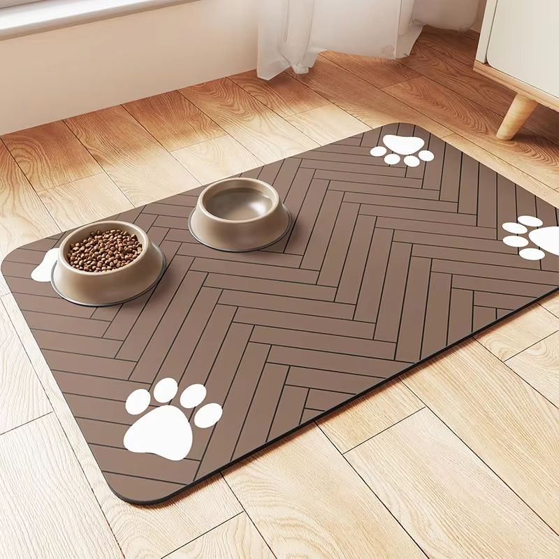 Waterproof QuickDry Pet Feeding Placemat For Dog And Cat Bowls 11