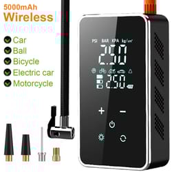 wireless portable 150 psi electric tire inflator pump with touch screen
