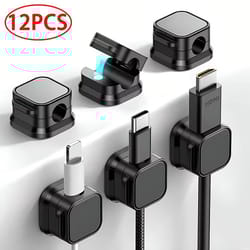 magnetic cable clip set adjustable cord organizers under-desk cable management