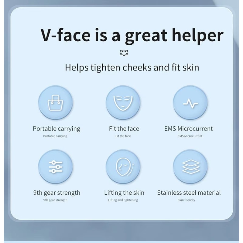EMS Microcurrent Face Lifting Massager For AntiWrinkle And VFace Skin Care 5