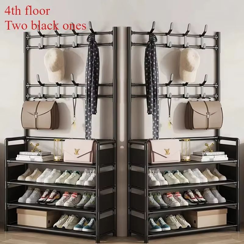 MultiLayer Clothes And Shoe Organizer Rack FloorStanding Hat Shoe Storage Shelf 13