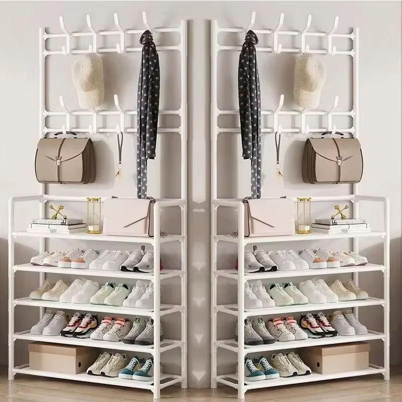 MultiLayer Clothes And Shoe Organizer Rack FloorStanding Hat Shoe Storage Shelf 18