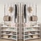 MultiLayer Clothes And Shoe Organizer Rack FloorStanding Hat Shoe Storage Shelf 19