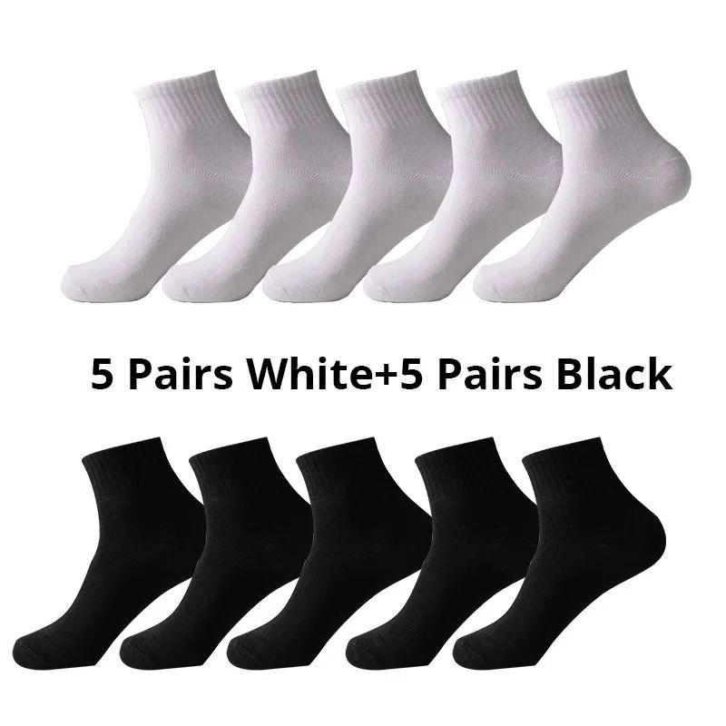 Mens Breathable Comfortable Office Casual Socks 10Pair AllSeason Crew Set 1
