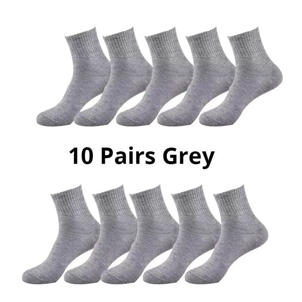 Mens Breathable Comfortable Office Casual Socks 10Pair AllSeason Crew Set 7