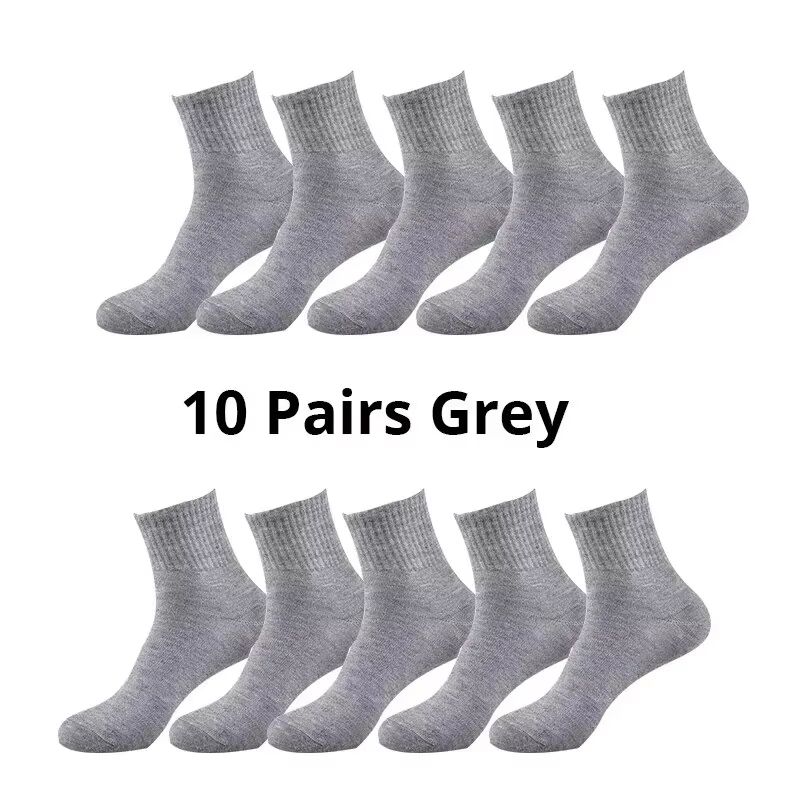 Mens Breathable Comfortable Office Casual Socks 10Pair AllSeason Crew Set 7