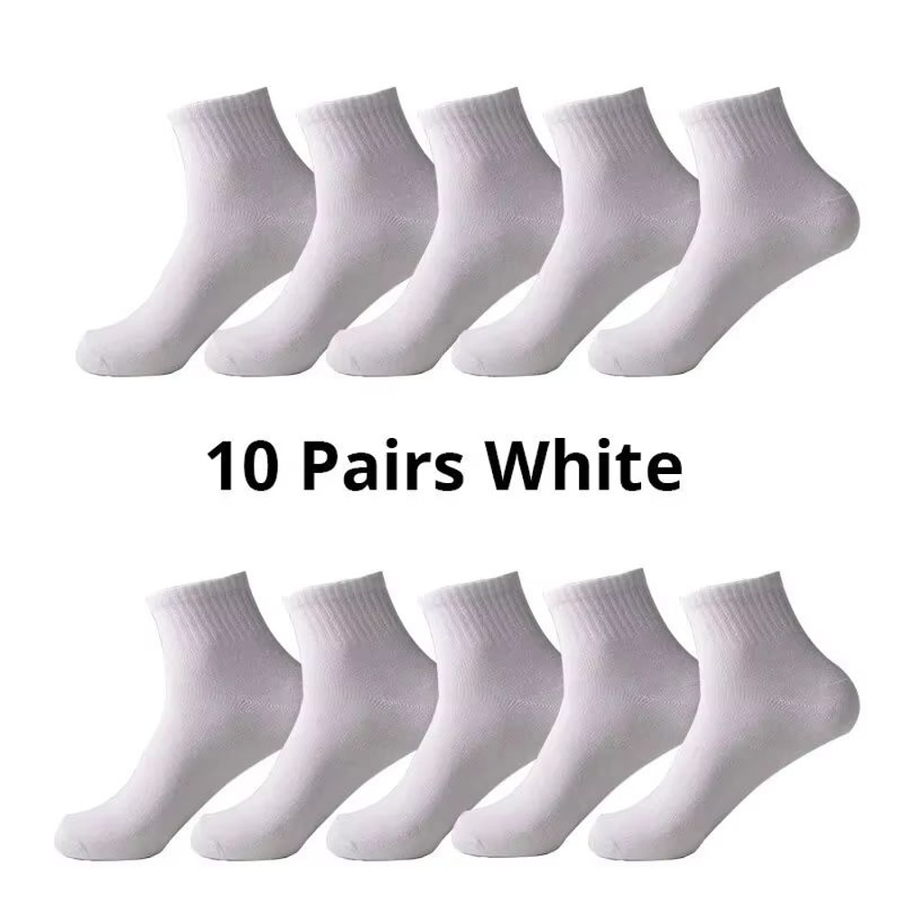 Mens Breathable Comfortable Office Casual Socks 10Pair AllSeason Crew Set 8