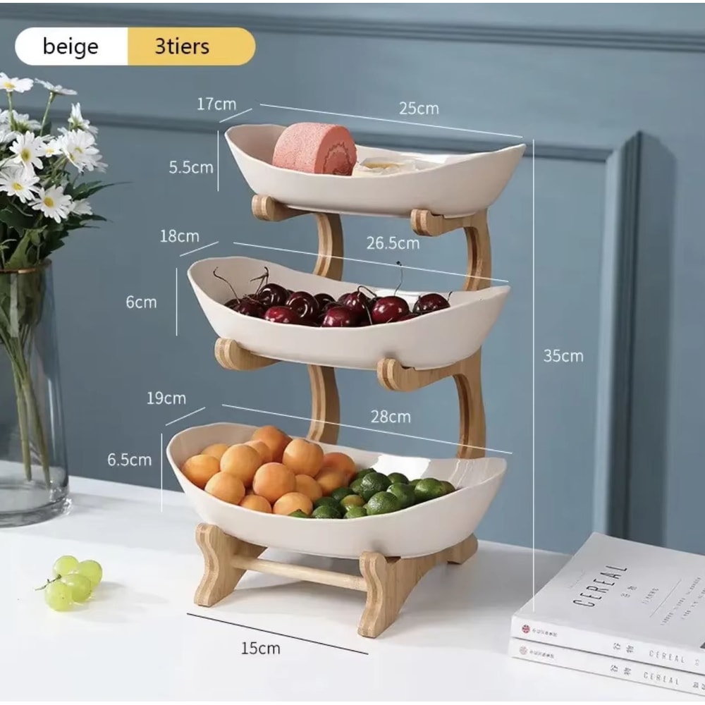 23Layer Modern Plastic Fruit And Snack Serving Stand For Home 11
