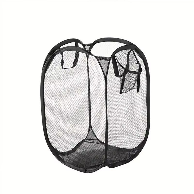 Foldable Mesh PopUp Laundry Storage Basket Large Capacity Hamper 4