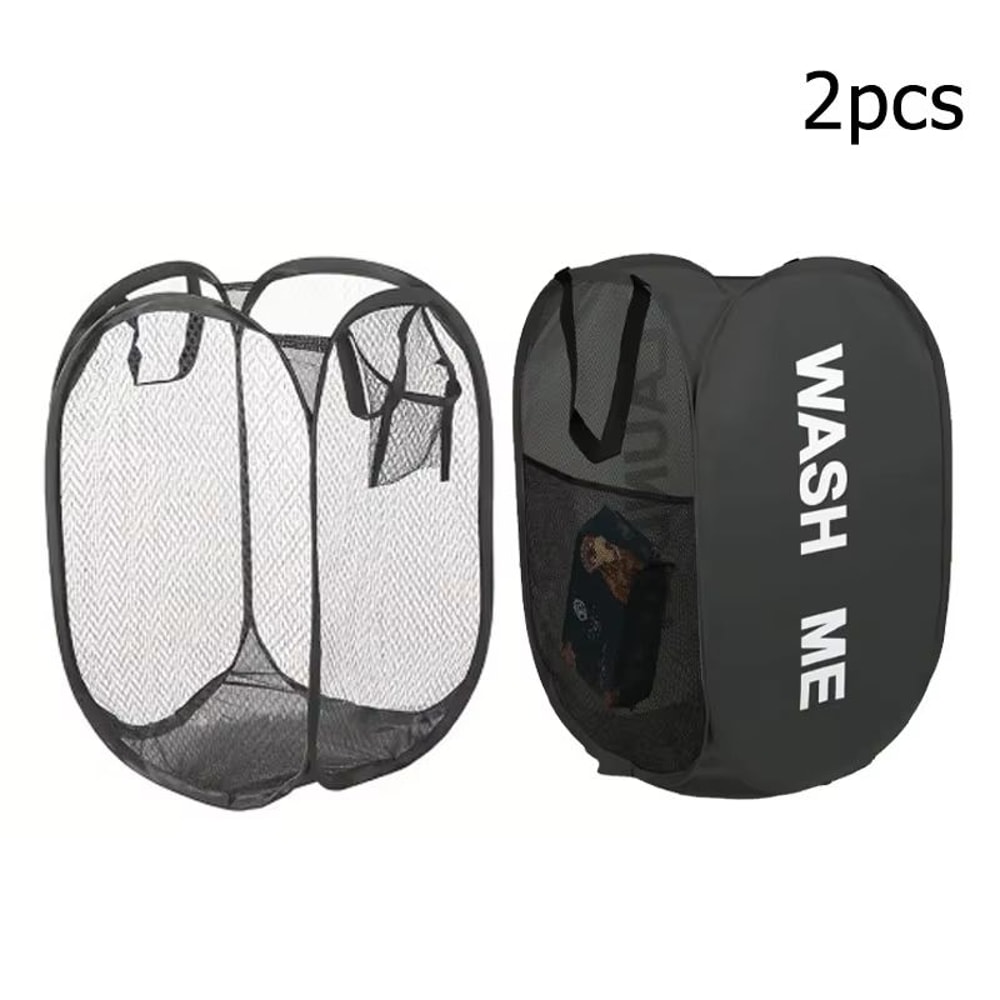 Foldable Mesh PopUp Laundry Storage Basket Large Capacity Hamper 9