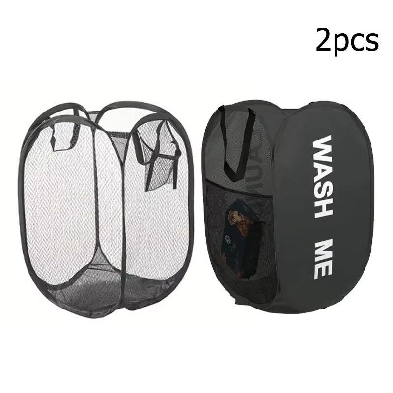 Foldable Mesh PopUp Laundry Storage Basket Large Capacity Hamper 9