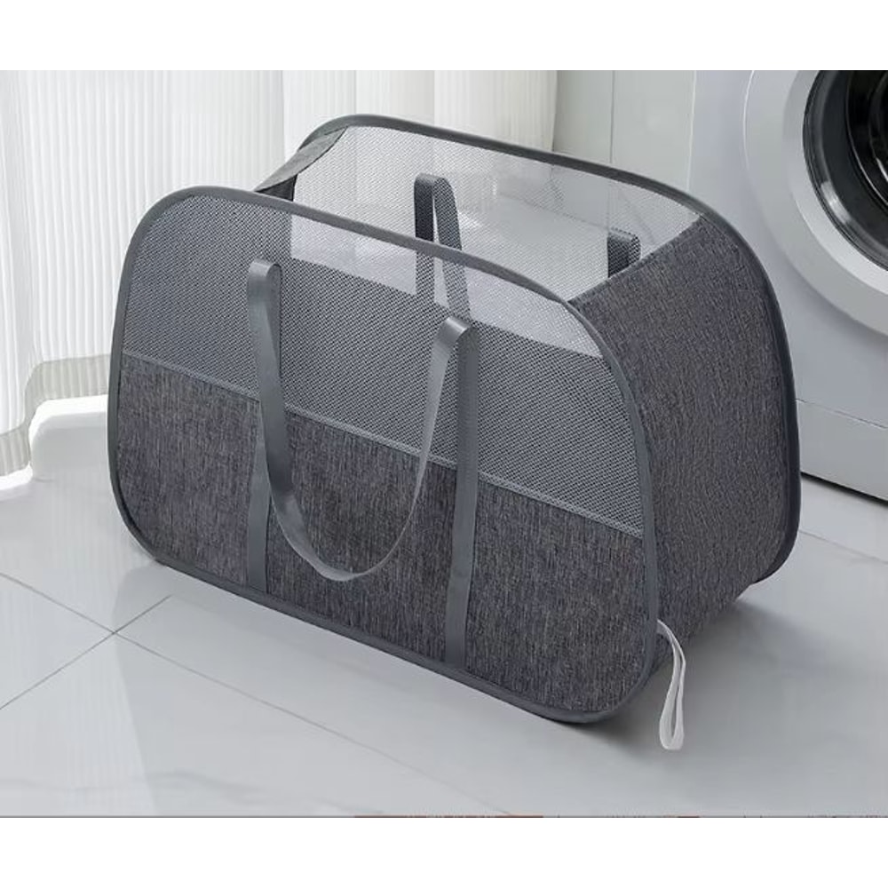 Foldable Mesh PopUp Laundry Storage Basket Large Capacity Hamper 8