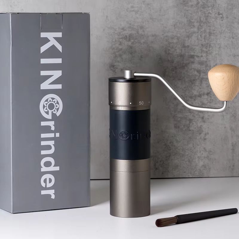 Kingrinder K4K6 Manual Coffee Grinder With 48 Mm TitaniumPlated Stainless Steel Burr 4