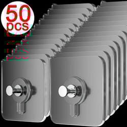 multi-pack self-adhesive wall hooks transparent strong sticky wall hangers