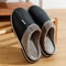 Big Size Mens Waterproof Winter Slippers PU Leather FurLined Home Shoes 1