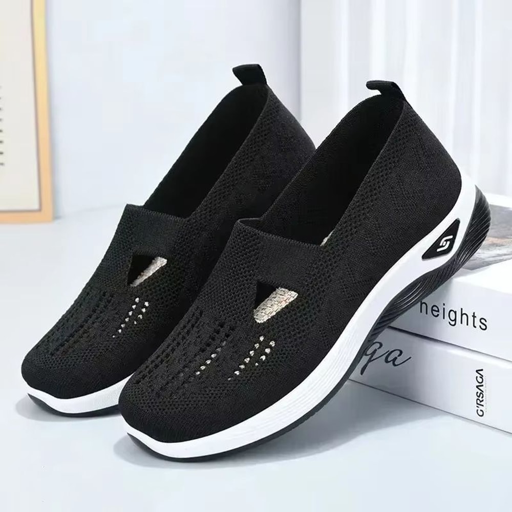 Womens Breathable Mesh Casual Shoes SoftSole Spring Summer Single Shoes For Mothers 1