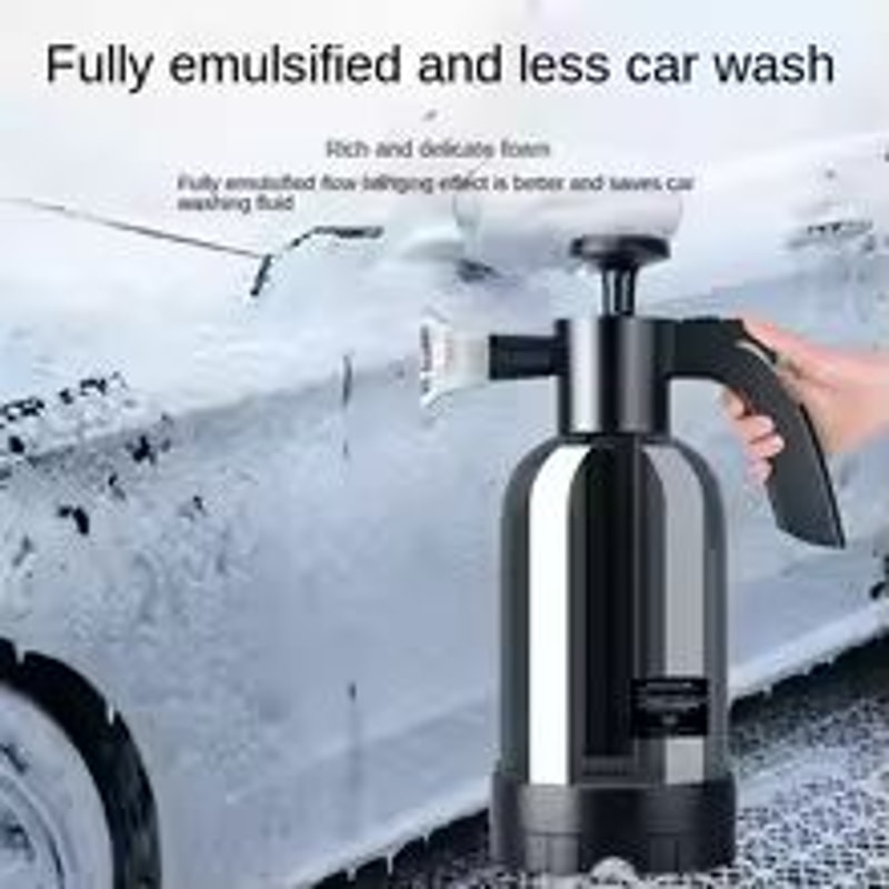 2L Hand Pump Foam Sprayer With 3 Nozzles MultiUse Car Wash Cleaning Bottle 2