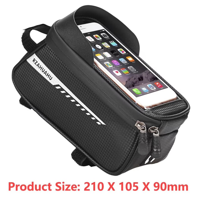 Waterproof Touchscreen Bicycle Top Tube Bag For Cycling Phones And Gear 14