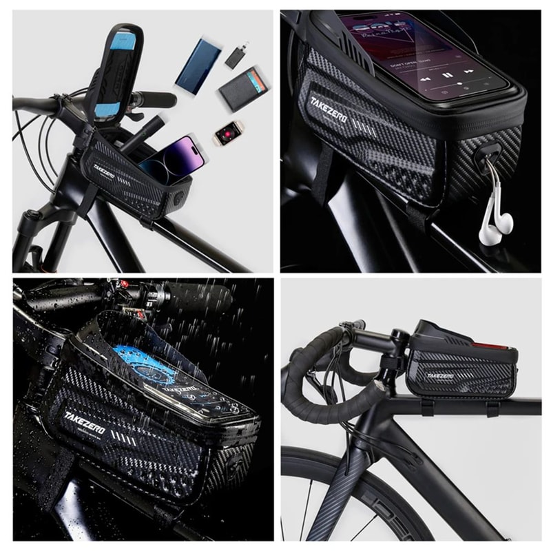 Waterproof Touchscreen Bicycle Top Tube Bag For Cycling Phones And Gear 4