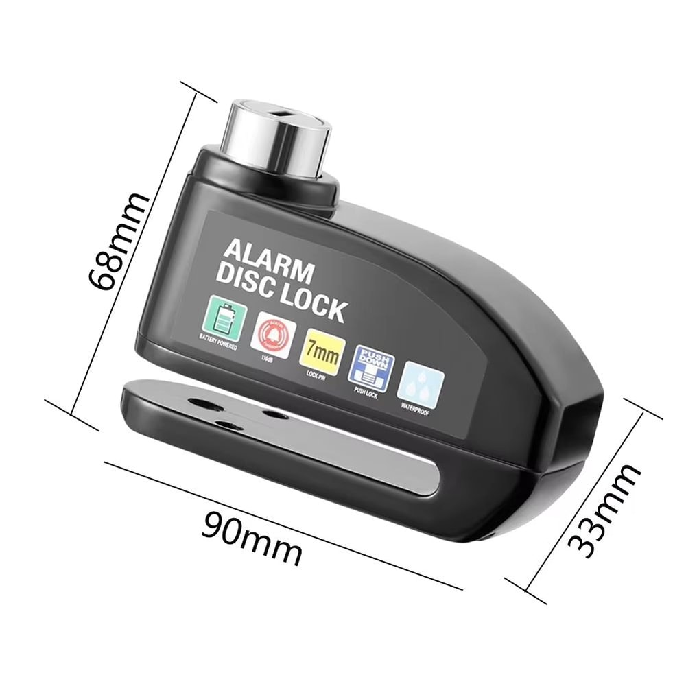 Waterproof Alarm Wheel Disc Brake Lock For Motorcycle Scooter And Bicycle 9