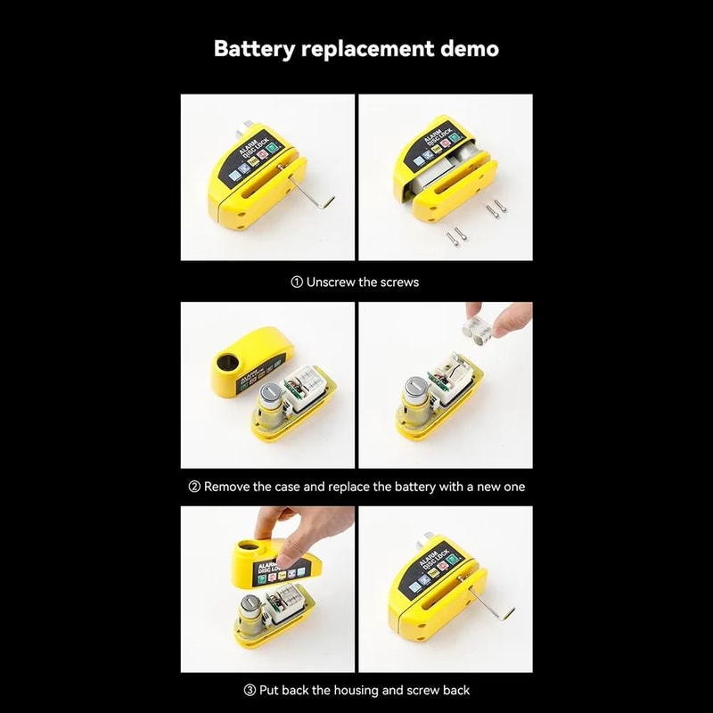 Waterproof Alarm Wheel Disc Brake Lock For Motorcycle Scooter And Bicycle 3