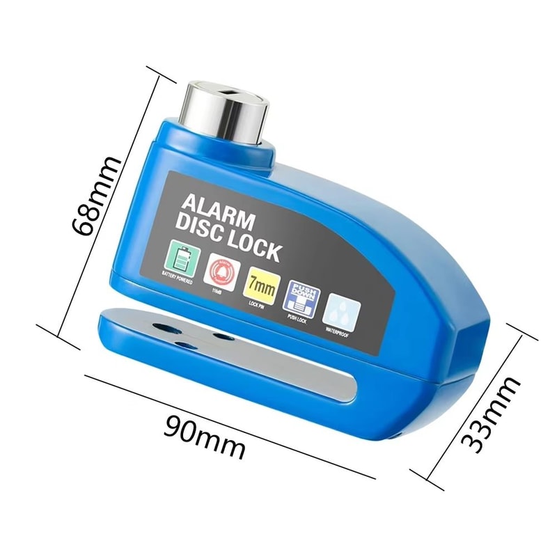 Waterproof Alarm Wheel Disc Brake Lock For Motorcycle Scooter And Bicycle 7