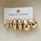 6Piece Chunky Gold Plated Waterdrop Hoop Earrings For Women 11