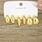 6Piece Chunky Gold Plated Waterdrop Hoop Earrings For Women 1
