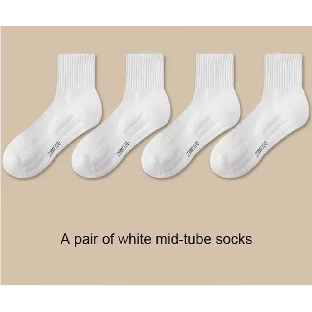 Thickened Cotton Deodorant MidTube Sports Socks For Men 10