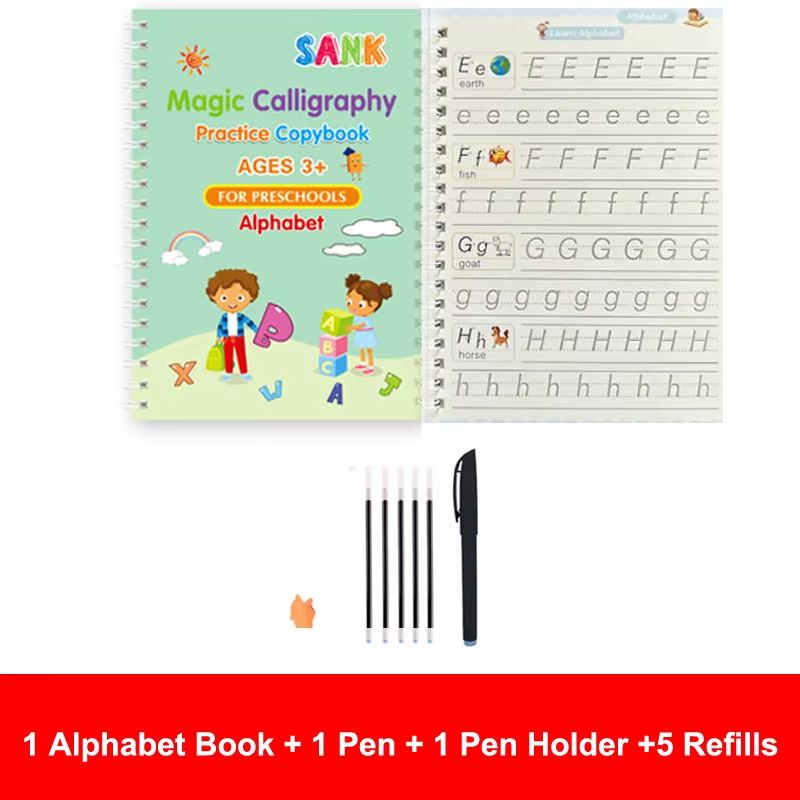 Reusable Magic Writing Practice Copybook Set For Kids 10