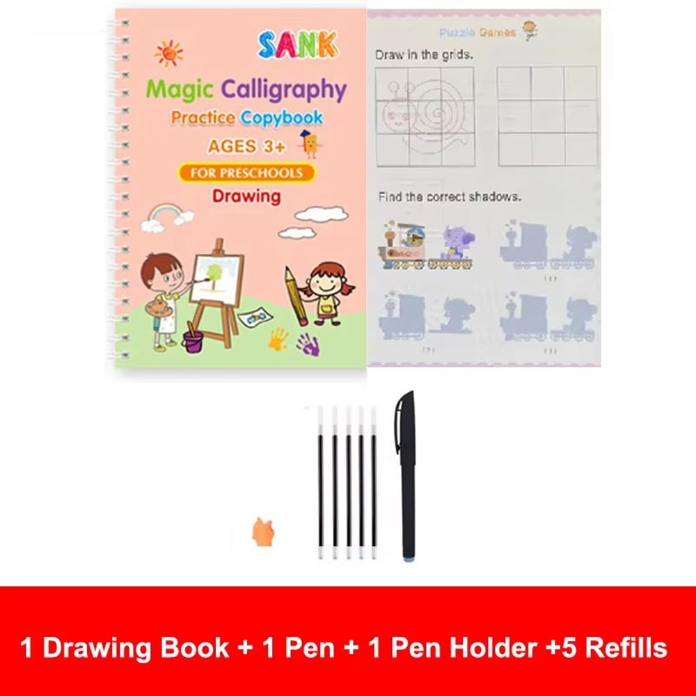 Reusable Magic Writing Practice Copybook Set For Kids 13