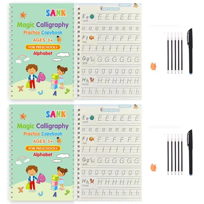 Reusable Magic Writing Practice Copybook Set For Kids 7