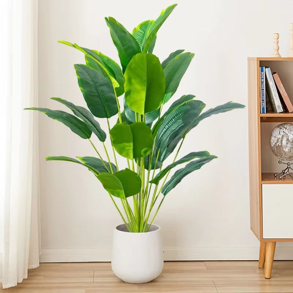 Large Artificial Tropical Palm And Banana Leaf Decor Plant For Home And Garden 2