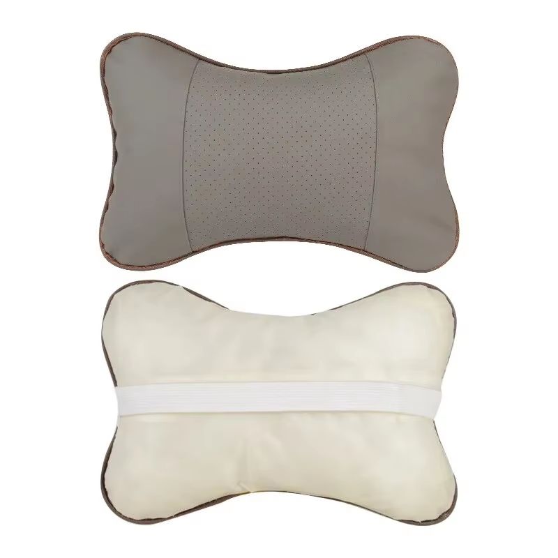 Universal PU Leather Car Neck Pillow Headrest For Pain Relief 4