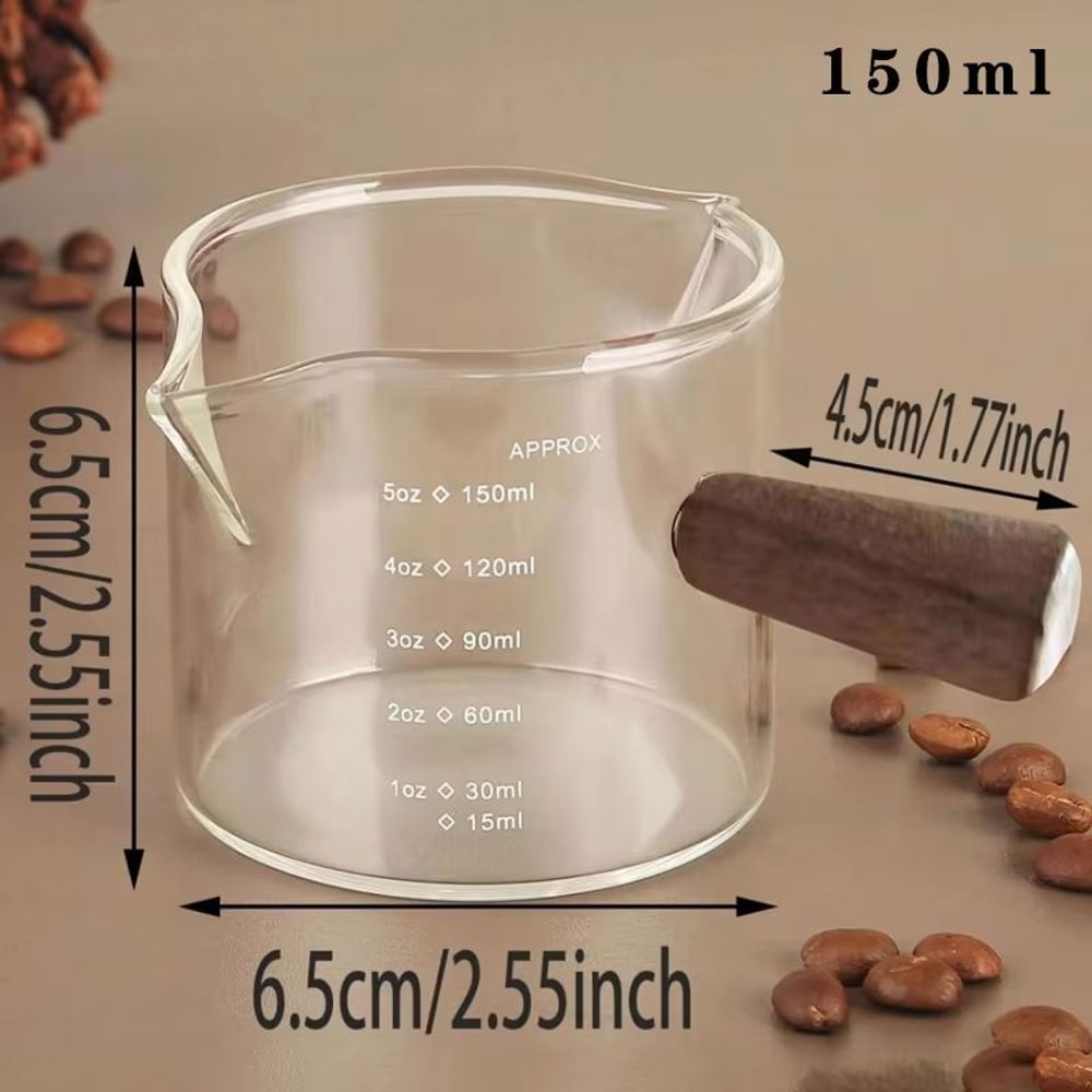 Glass Espresso Measuring Cup With Handle 254 Fl Oz Double Or Single Spout 8